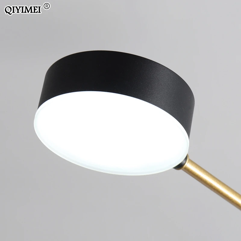 

Chandelier Lights Living Dining Study Room Black Lustre Metal Bedroom Lighting Simple Surface Mounted Lamp AC85-220V Luminaria