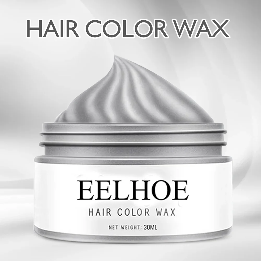 

Hair Color Wax Temporary Hair Dye Wax Washable Gray Color Matte Hair Color for Party Cosplay Halloween Club Fast delivery