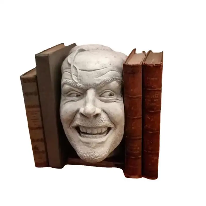 2021 Sculpture Of The Shining Bookend Library Here’s Johnny Sculpture Resin Desktop Ornament Book Shelf