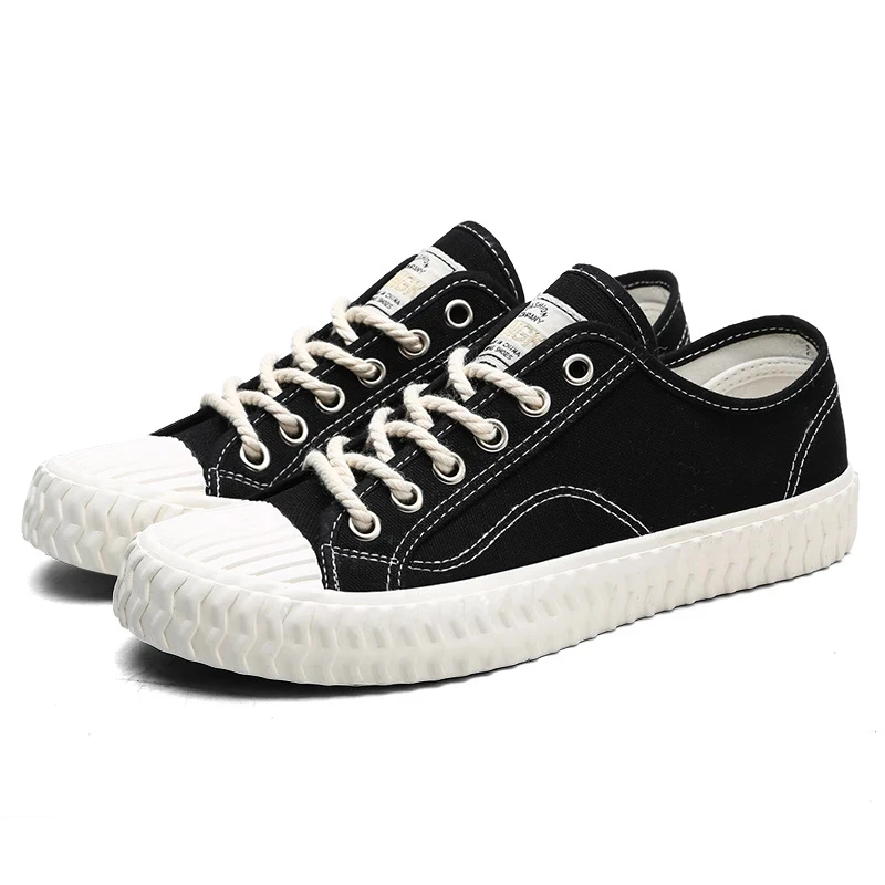 

2021 Men Vulcanized Shoes Canvas Sneakers Lovers Comfortable Shoes Skateboard Canvas Casual Shoes Breathable Walking Shoe