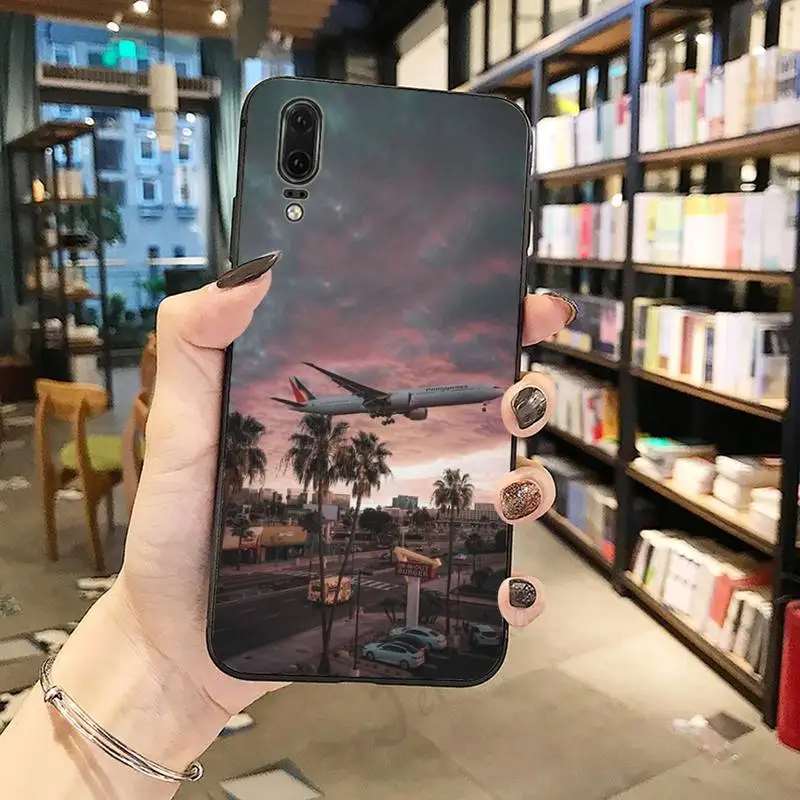 

Aircraft Airplane fly travel cloud Phone Case For Huawei honor Mate P 10 20 30 40 Pro 10i 9 10 20 8 x Lite