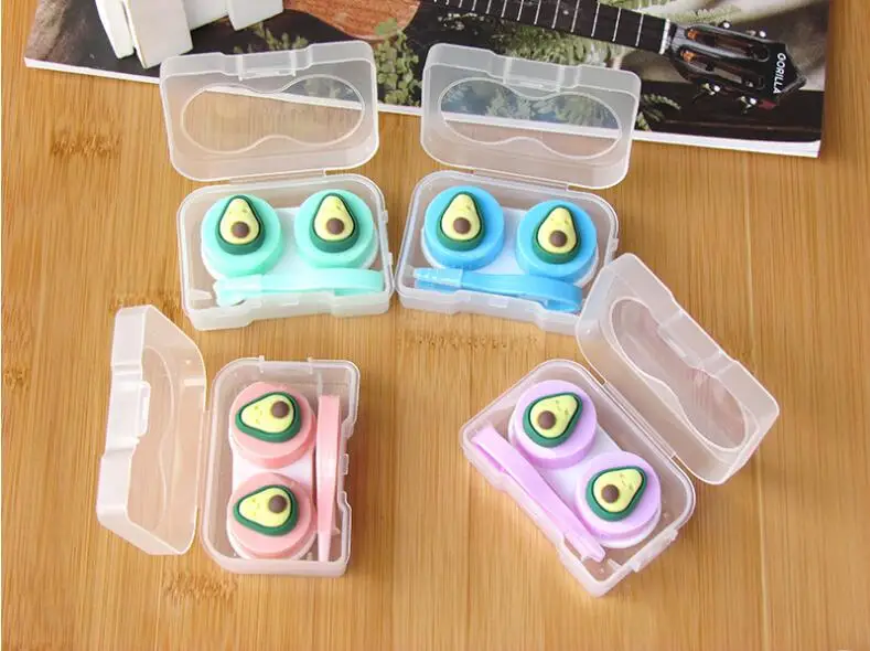 

Cute Fruit Contact Lens Case Mini Square Eyes Contact Lens Container Box Bag Fashion Women Girl Travel Color Lens Eyes Kit Bag