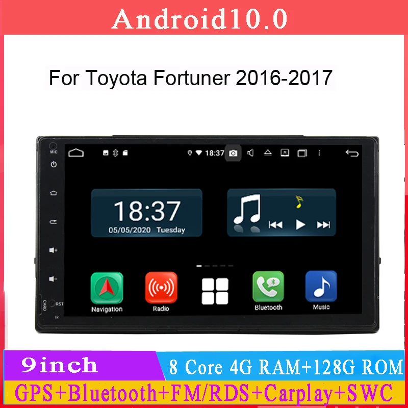 

9inch 8core android 10 car multimedia player for Toyota Fortuner 2016-2017 gps navigation car radio audio stereo Carplay auto