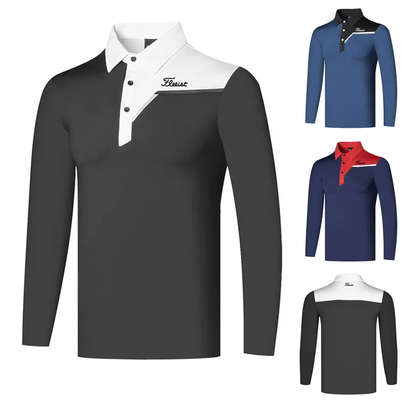 

Quick Drying Golf Wear Men Moisture Absorption Breathable Sweat Wicking Golf Men's Clothes Clothing T-shirt Long Sleeve Sports