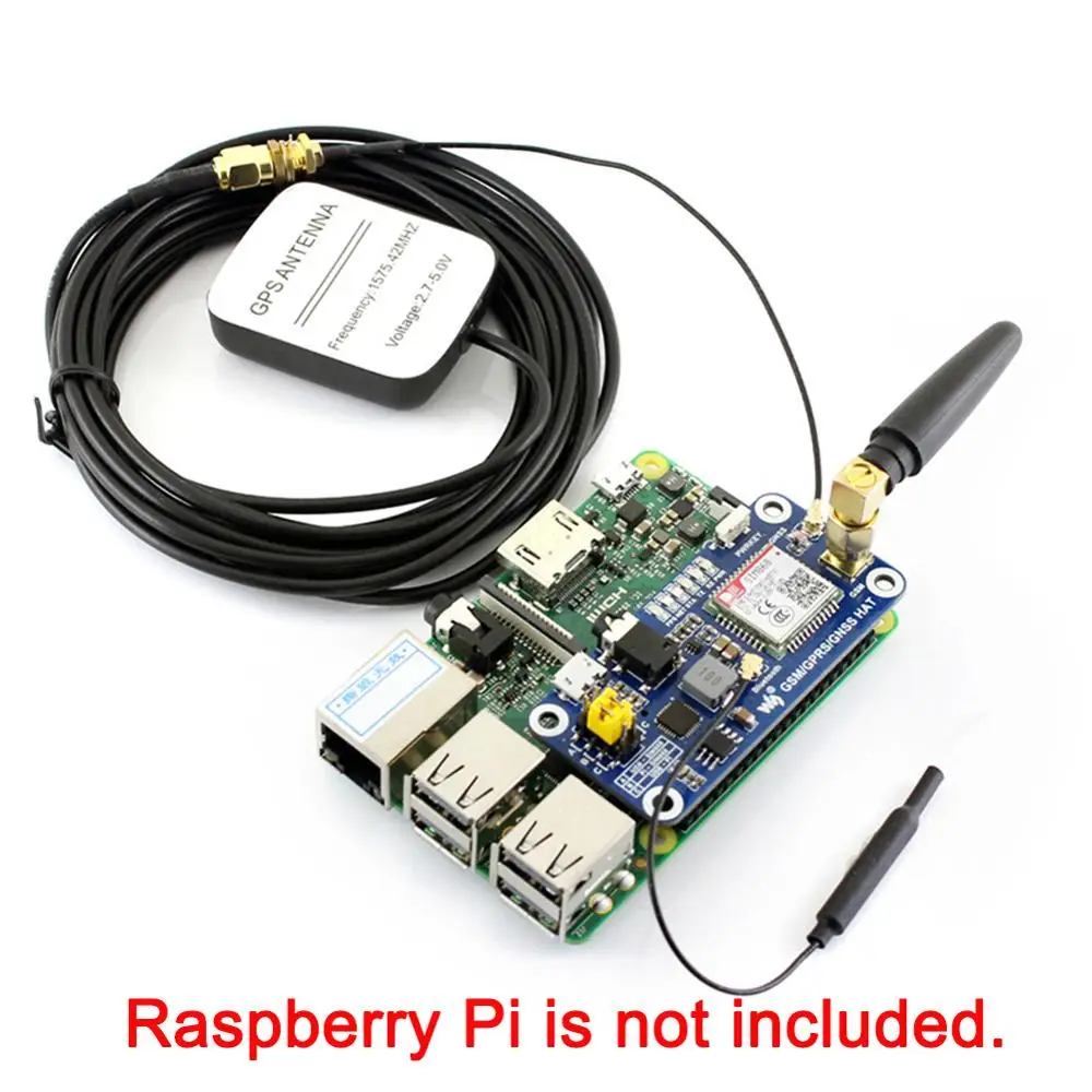 SIM868 GSM GPRS GNSS Bluetooth 3,0 шапка для Raspberry Pi 2B/3B/Zero W Поддержка SMS Телефонный звонок CP2102 UART WS0005