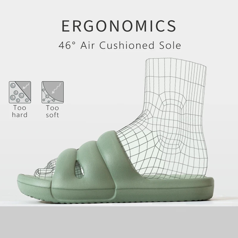 EVA Thick Soft Sole Light Slippers Indoor Bathroom Anti-slip Slipper Men Women Shoes Lovers Summer Sandals Beach Slides Home