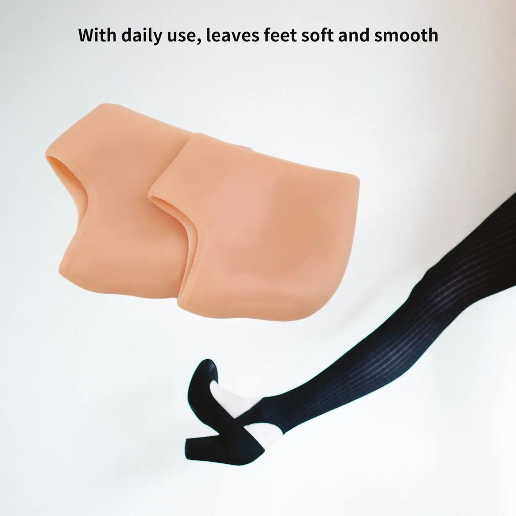 2 шт. новые силиконовые Увлажняющие гелевые носки для пятки защита от трещин ног