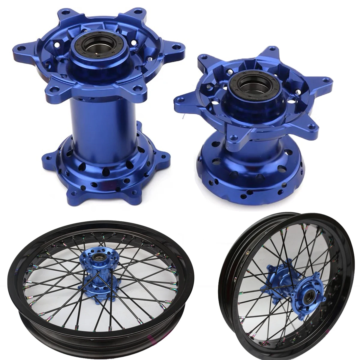 

Motorcycles CNC Front Wheel Hub Rear Rims Billet For HUSQVARNA TE FE TC FC 125-501 TX FX 125-450 2017 2018 FS450 2015-2021