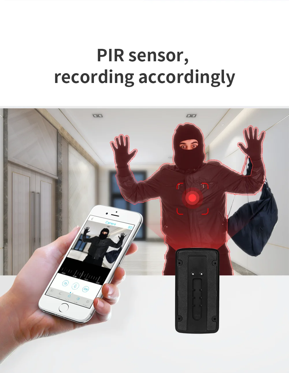 Видеодомофон беспроводной с Wi Fi и камерой ночного видения|Дверной звонок| |