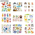 ZOTOONE гладить на Веселые костюмы Животных Патчи милый кот наклейка с медведем переводы для одежды Diy нашивка в форме рыбы передачи тепла аксессуар аппликации
