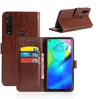 roemi for motorola moto g power high quality durable with a cash slot inside and with a strap three colors plain leather case