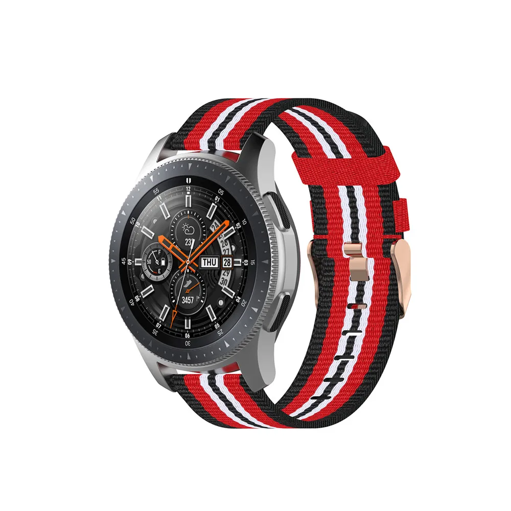 18 20 мм 22 мм холщовый нейлоновый ремешок для часов для samsung Galaxy Watch 42 мм 46 мм Active2 huawei Watch GT2 Amazfit GTR браслет