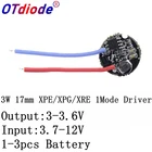 2 шт. 3 Вт светодиодный драйвер 16 мм 3,7-12 В постоянного тока 1 Режим светодиод драйвер фонарика для CREE XRE-Q5XPE XBD XB-D все виды светодиодных ламп 3 Вт