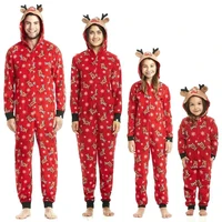 new family matching pyjamas adult kids baby outfits 2021 christmas red cute snow deer romper jumpsuits gift boys clothes