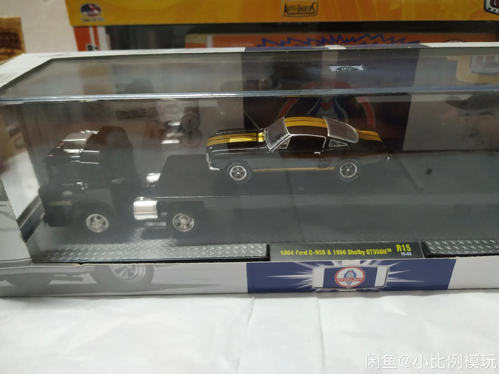 

M2 Machine 1/64 1964 Ford trailer truck Diecast Collection of Die-casting Simulation Alloy Model Children Toys