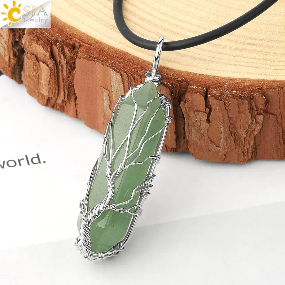 ожерелье с кристаллами камень натуральный кристалл кулон шестиугольный