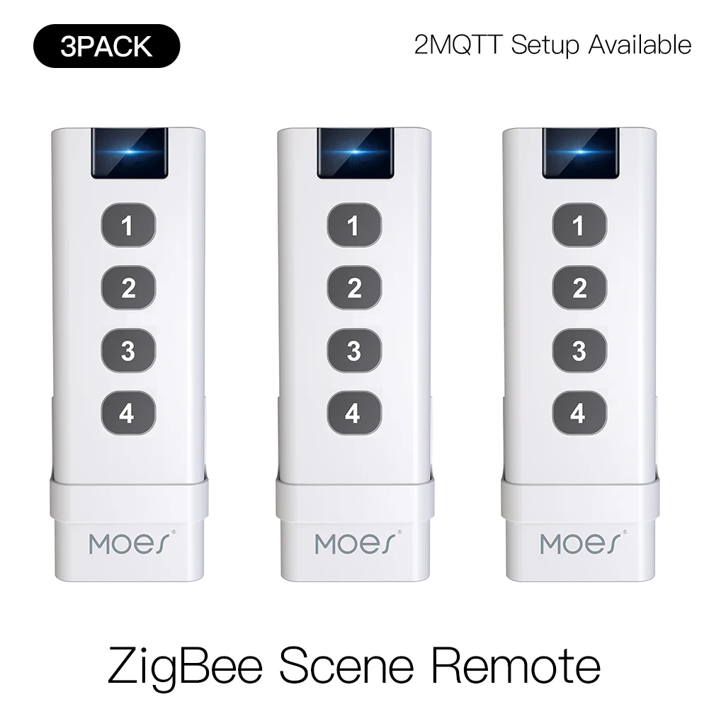 

Moes Tuya Smart remote control alexa zigbee 4Gang Remote Portable compatible smart home automation hub Wireless alexa