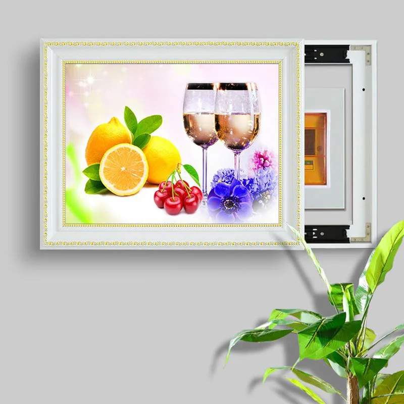 DIY Алмазная картина Фруктовое вино стеклянная гостиная 5D полная круглая вышивка