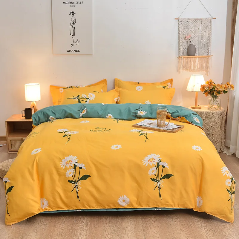 

ELKA Modern Floral Style Brushed Bed Cover Set 1.2m 1.5m 1.8m Comforter Bedding Sets Duvet Cover Bedding Set Oceania