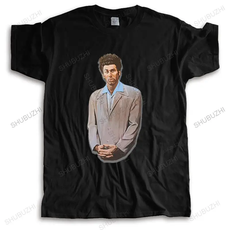 

men crew neck tees cotton t-shirt Stylish T Shirts Kramer painting from Seinfeld Men summer funny t-shirt men tops euro size
