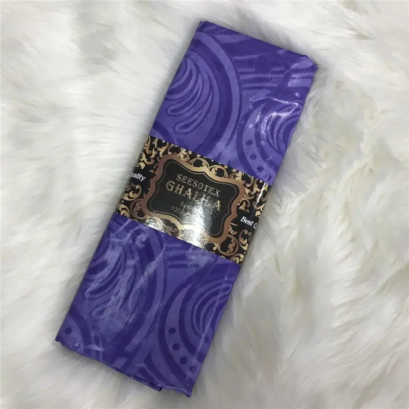 BlackWin Африканский Базен Riche парча ткань ручной работы 5 ярдов Ghalila Guinea кружева