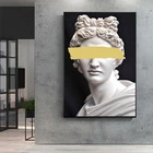 Vaporwave скульптура Аполлона холст художественные плакаты граффити Искусство Холст Искусство Обложка лицо искусство Аполлона фотографии