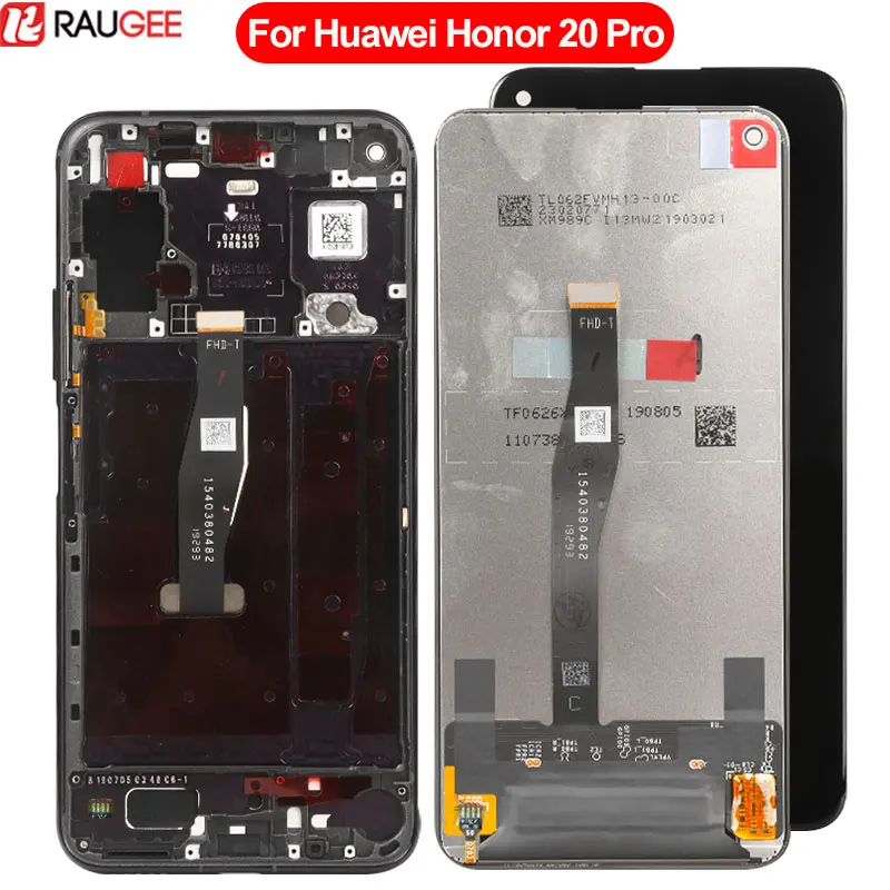 Экран для huawei Honor 20 Pro, ЖК-дисплей, сенсорный экран, дигитайзер, стеклянная панель, Замена для huawei Honor 20 Pro, дисплей
