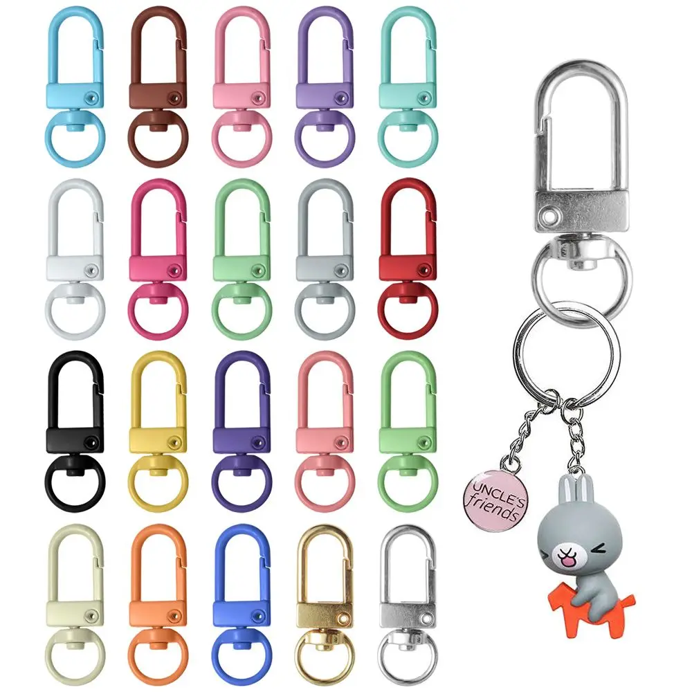 

5PCS Hardware Jewelry Making Bag Part Accessories Split Ring Collar Carabiner Snap Hook Lobster Clasp Bags Strap Buckles