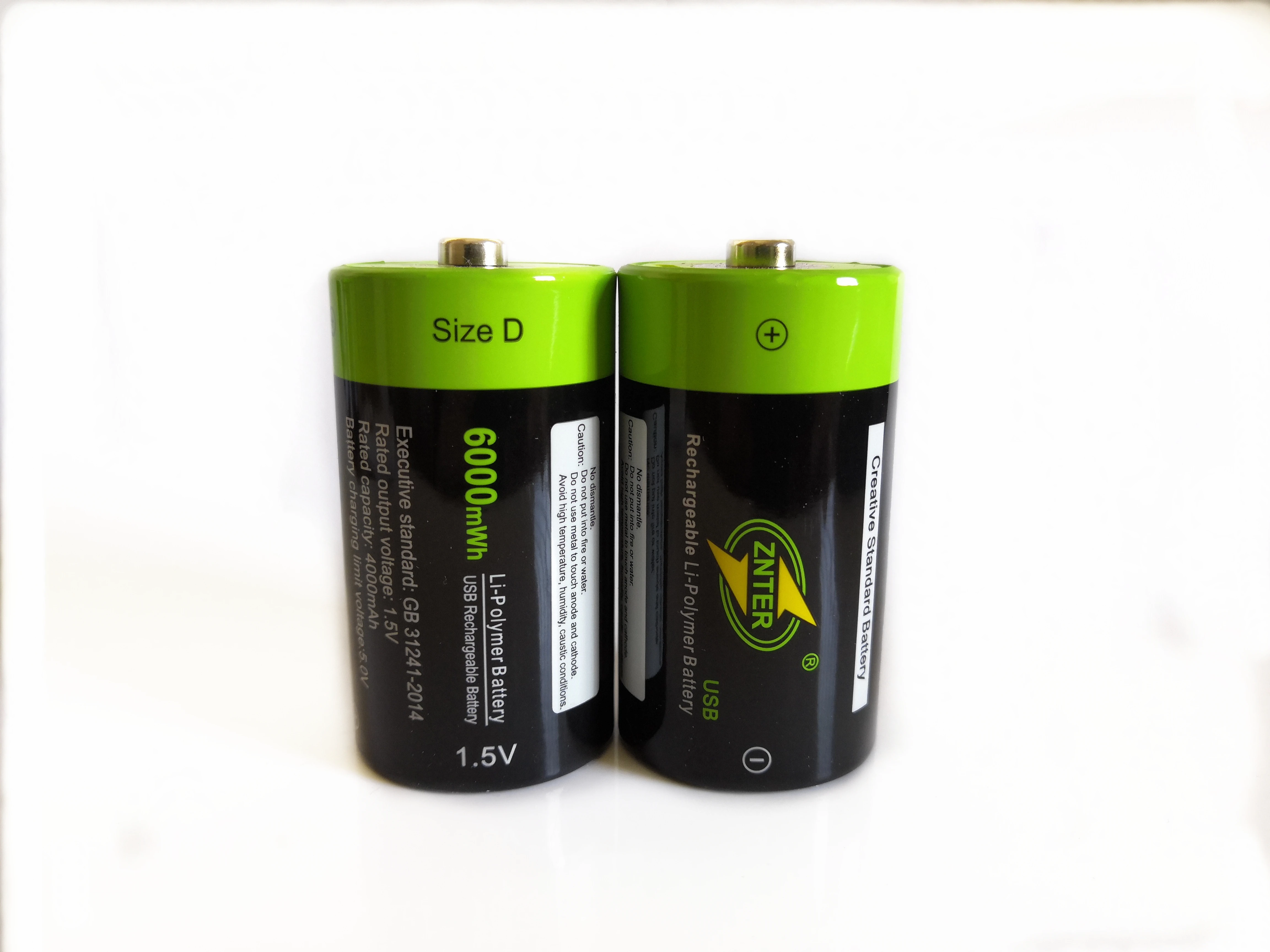 

2pcs/lot ZNTER 1.5V 6000mWh Battery Micro USB Rechargeable Batteries D Lipo LR20 Battery For RC Camera Drone Accessories