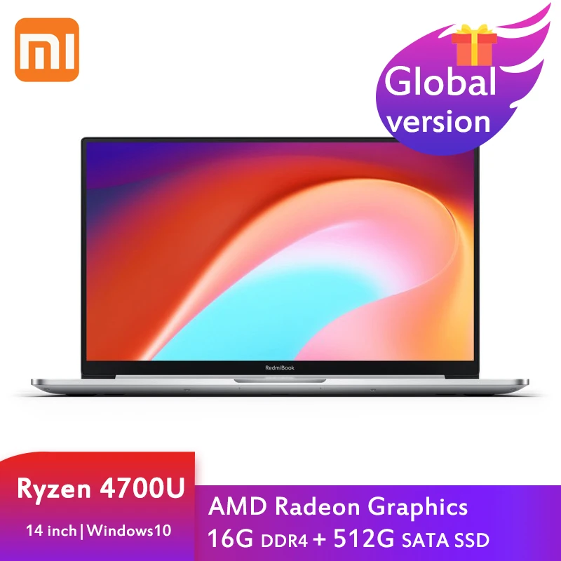 Ноутбук Xiaomi RedmiBook 14 II AMD Ryzen 4700U 16 Гб DDR4 + 512 ГБ SSD дюймов FHD 100% sRGB ноутбук с