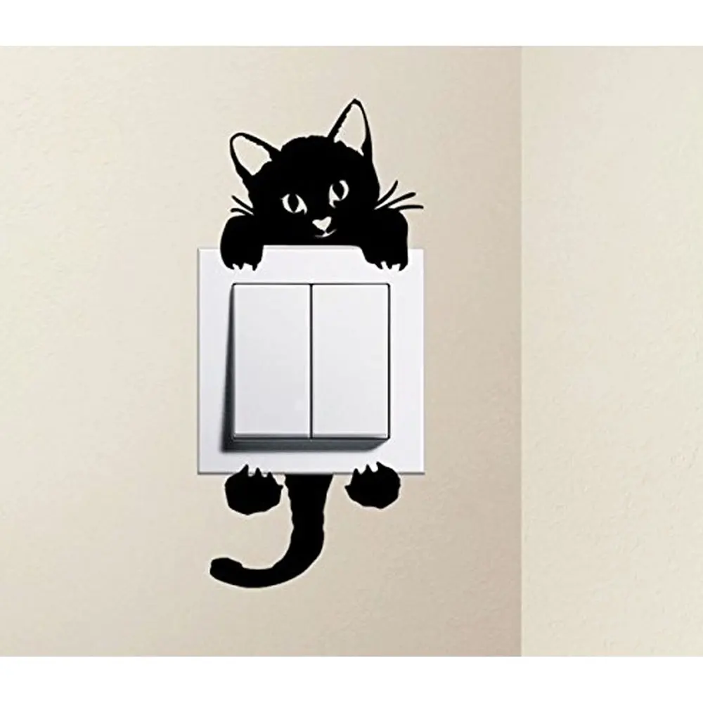 2 набора переключатель наклейка милый мультфильм для виниловых стен украшения