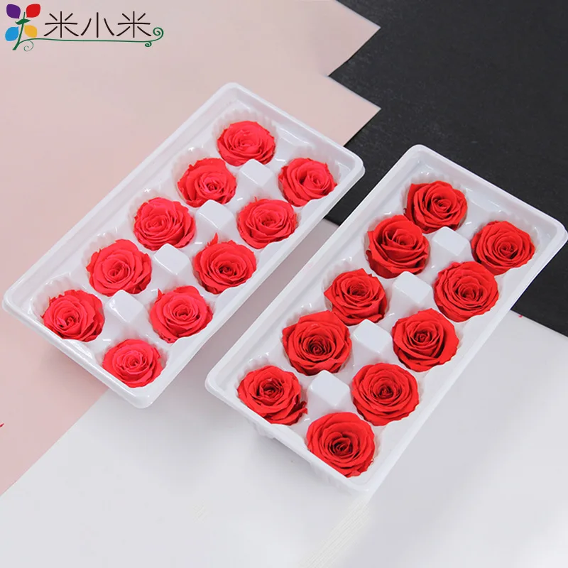 

2 boxes / 20 pieces Immortal dried flower Preserved Fresh Rose Valentine'sDay Gift Processing Material Bouquet wedding favors