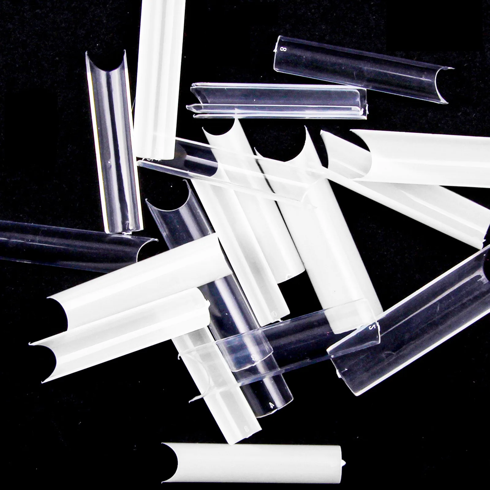 

500PCS Extra Long Square False Nail Tips C Curved Straight Nails Manicure Nail Art Decoration Tools Artificial Acrylic Fake Nail