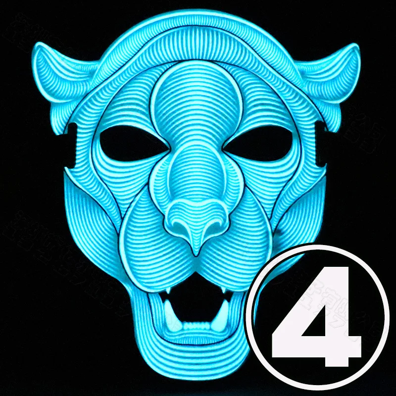 

Halloween LED Mask Halloween Party Masque Masquerade Masks DJ Party Light Up Masks Glow In Dark Neon Mask wjjdz