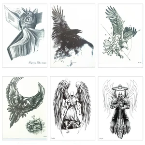 21x15 см Новая мода Летающая ворона Сексуальная вспышка водостойкая Татуировка Женская Сексуальная хна Поддельные Временные татуировки