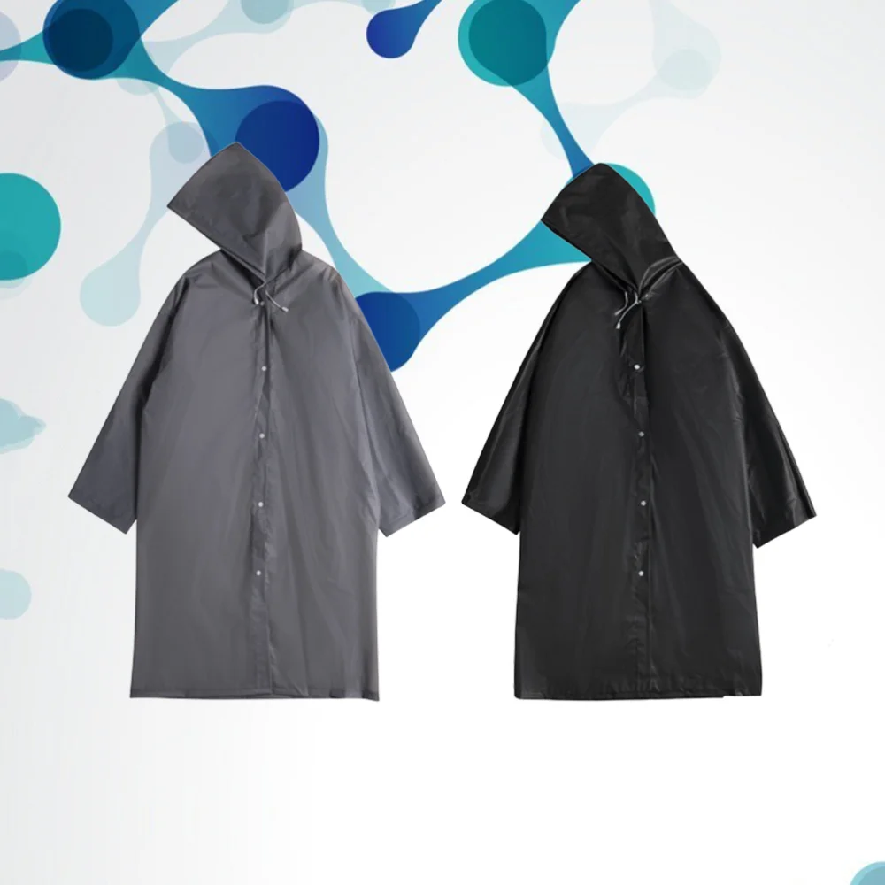 2 шт. многоразовые взрослых плащ Открытый пончо Портативный Водонепроницаемый