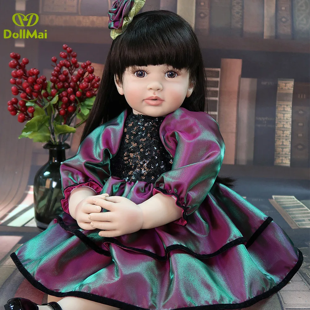 

Силиконовая кукла Новорожденные, 60 см, игрушки как настоящая принцесса, девочка, живое ребенок, Кукла Новорожденный, малыш, подарок на день рождения, кукла-одевалка