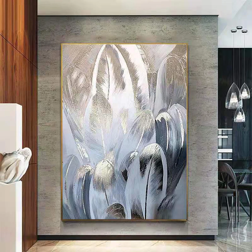 

Modern Painting Art Canvas Printing Feather Light Luxury Decorative Paintings Posters Prints Canvas Wall Art Pictures Home Decor