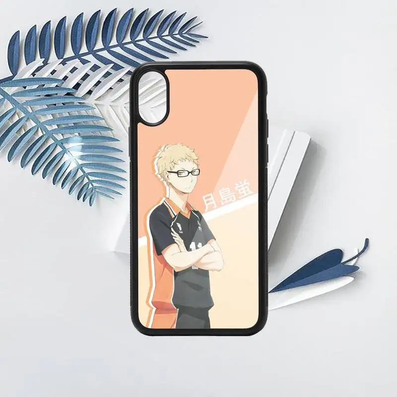 

tsukishima kei Haikyuu anime series Phone Case PC for iPhone 11 12 pro XS MAX 8 7 6 6S Plus X 5S SE 2020 XR