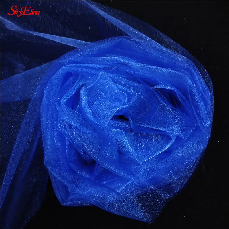 royal blue 15 см* 5 м блестящая фатиновая юбка-пачка из органзы с прозрачными кристаллами для девочек, сделай сам, подарок для свадебной вечеринки, декор для детского душа, поставка 7z - Цвет: royal blue