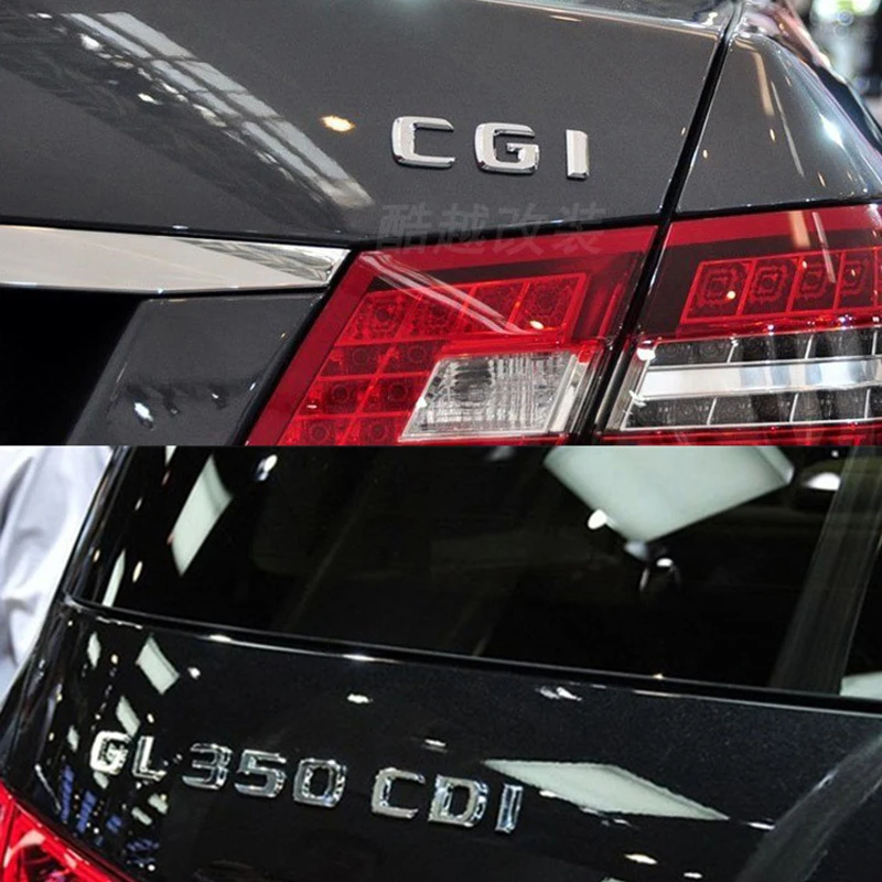Хромированная эмблема с буквами для Mercedes Benz CDI CGI E260 C300 E320 класс автостайлинг