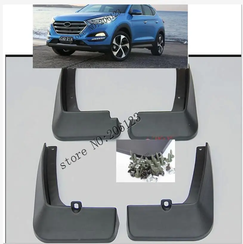 Комплект литых брызговиков для Hyundai Tucson 2016 2019 брызговики брызговик передний и