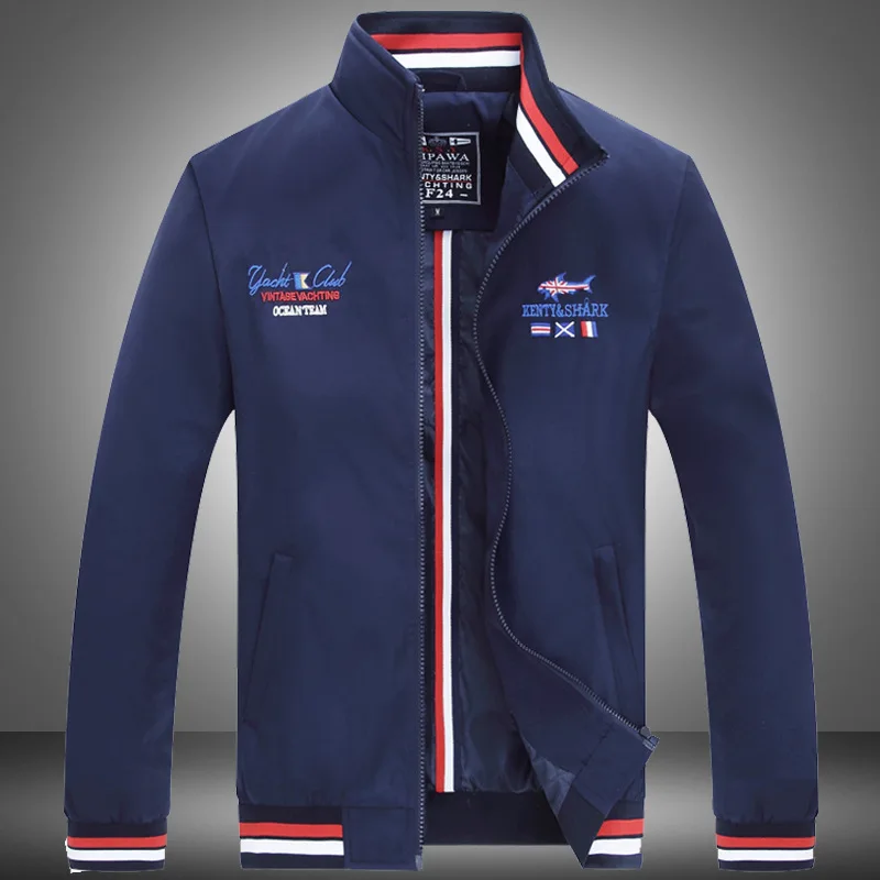 

Куртка мужская на молнии с длинным рукавом, Модная тонкая свободная спортивная одежда, брендовая деловая Повседневная Верхняя одежда с аку...