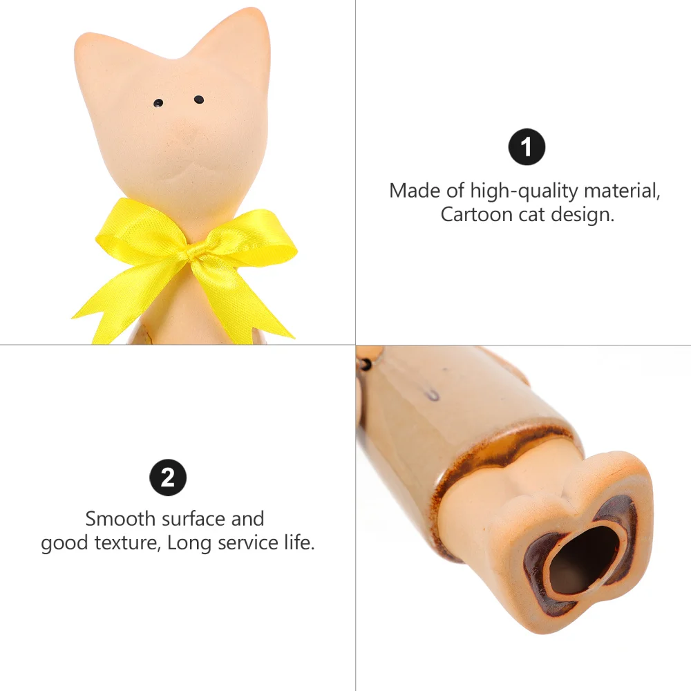 

2pcs Ceramic Cat Figurine Creative Cat Craft Statue Home Desktop Ornament(Khaki)