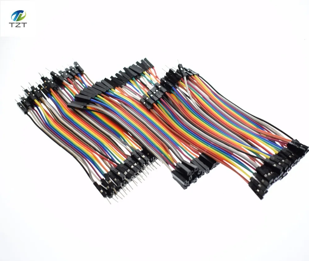 TZT Dupont Line 10 см/15 см/40 см мужской+ Женский Мужской и Женский Соединительный провод Dupont кабель для arduino DIY KIT