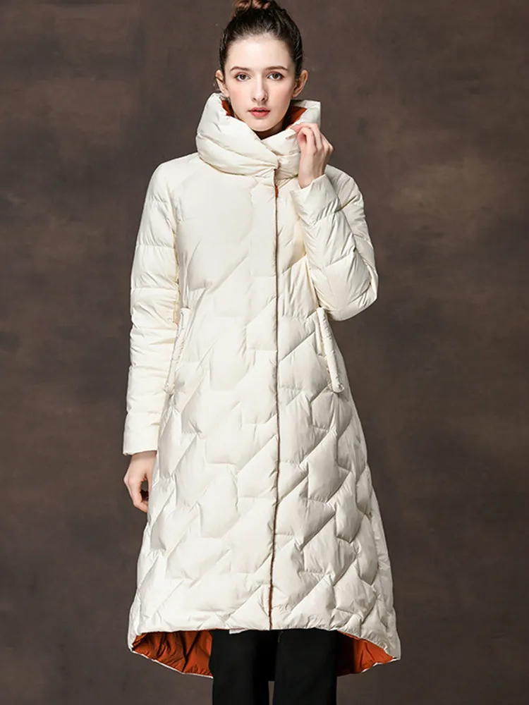 Женский пуховик на белом утином пуху осенне зимнее пальто женская одежда 2021