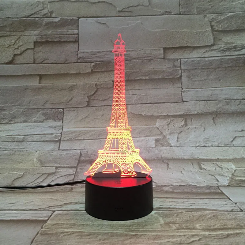 3D лампа здание Париж Эйфелева башня настоящим подарком для девочек атмосферу