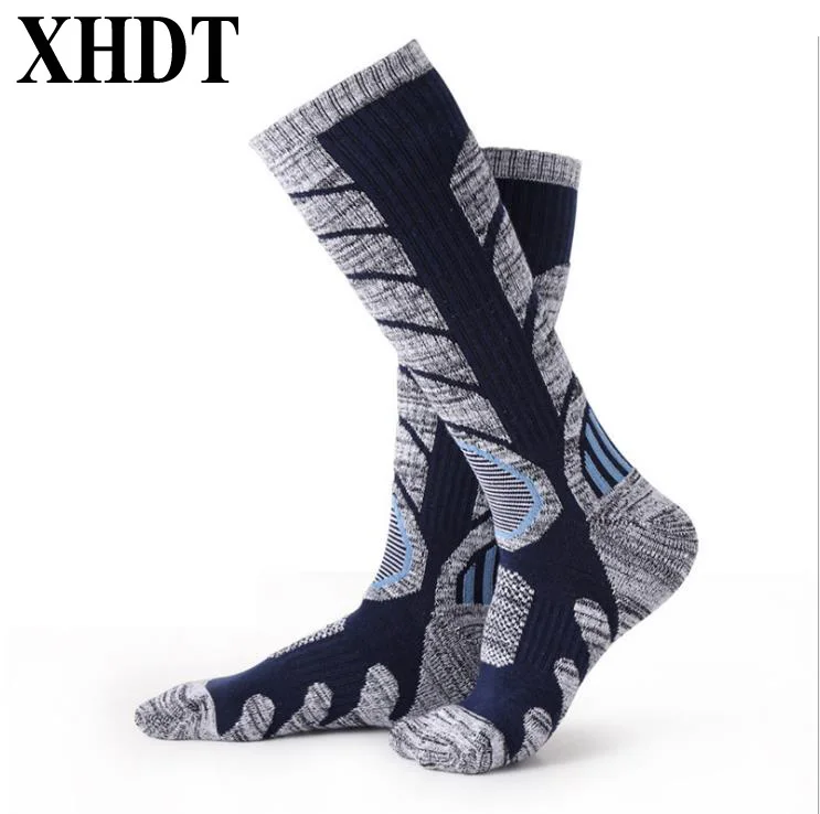 Носки мужские/женские до колена утепленные дышащие с махровой подушкой для