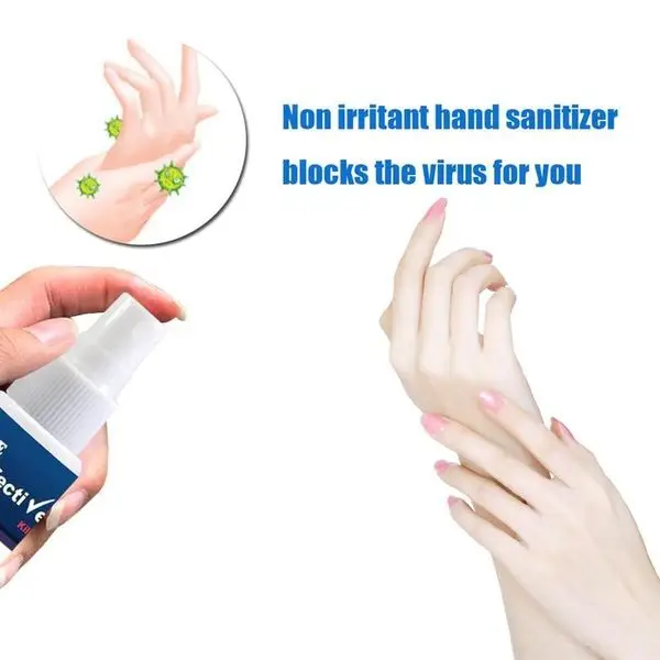 Портативный одноразовый дезинфекционный антисептик для рук 100 мл 75% распыление