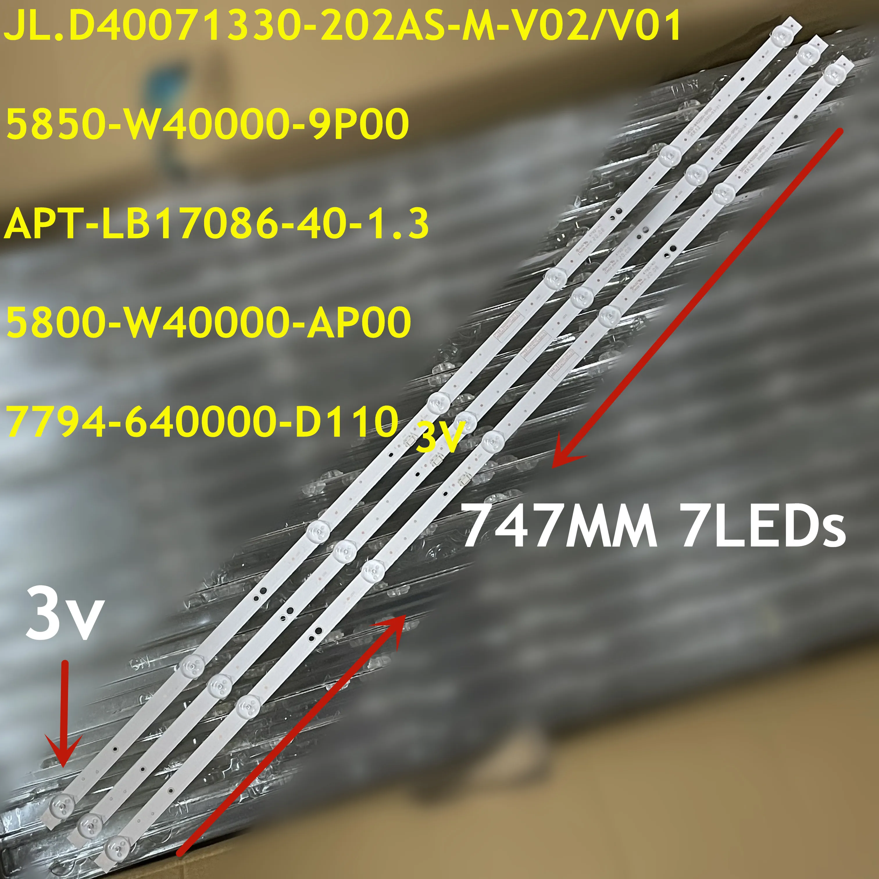 30 шт. Светодиодная лента Φ 5850-W40000-9P00 7779-640000-D100 для Skywort 40X6 40E2 40E2AS